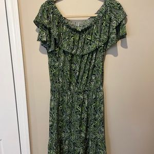 Michael Kors cold shoulder dress.